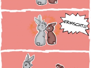 Valentinstag, Kaninchencomics, Aufklärung, Tierschutz, Spaß, bunnies, rabbits, Geschenk, Comiczeichnerin, Illustratorin